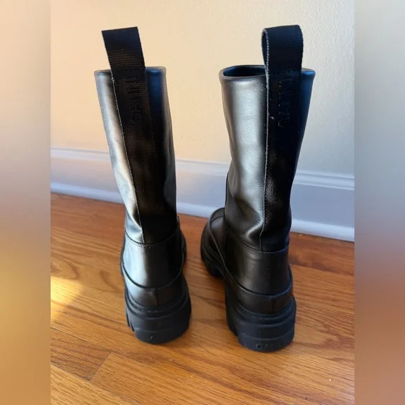 Ganni Black Combat Boots - Picture 4 of 7